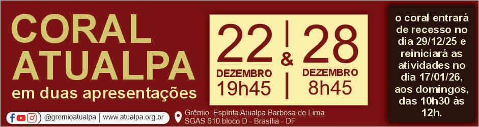 Coral Atualpa 22 e 28 de dezembro de 2025